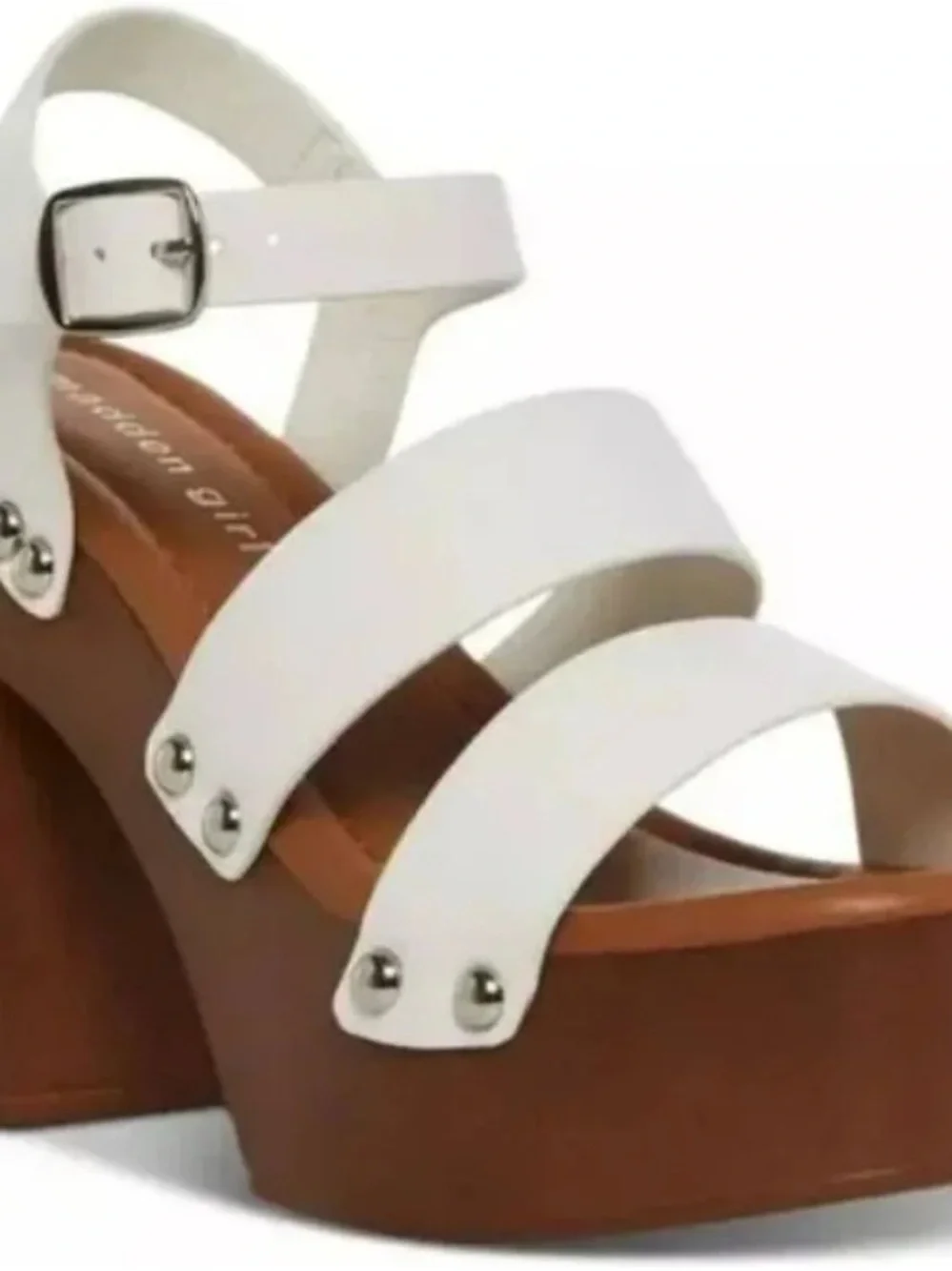 Madden Girl White Strappy Platform Sandal Size 6.5